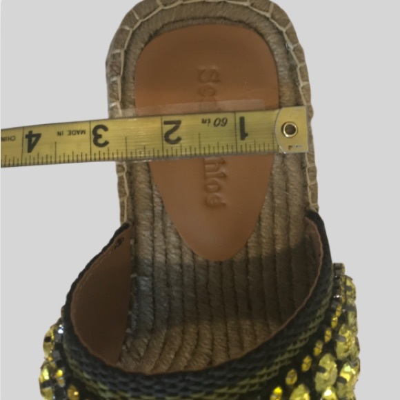 New with box SEE BY CHLOE Kaori Embellished Slide Sandals Size 6 - Picture 13 of 14